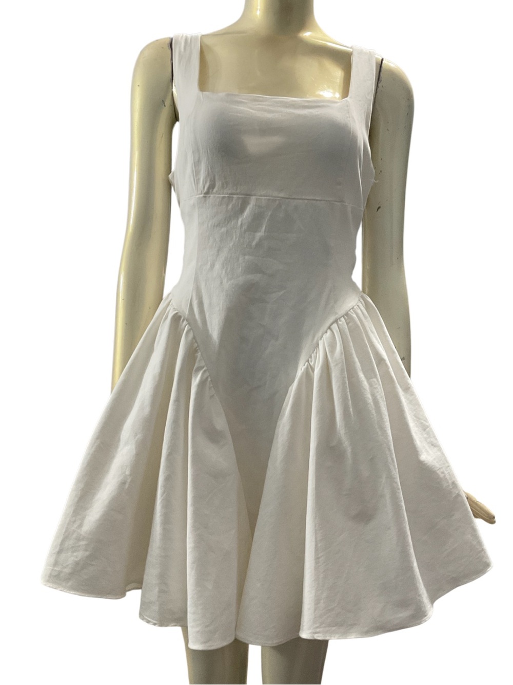 The Vintage Shop White Mini Dress With Tie Detail